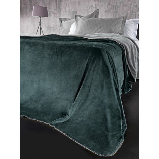 Σετ 2τμχ Κουβέρτα Velvet Emerald 160x220