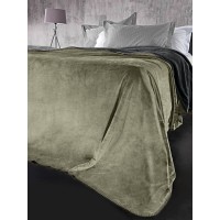 Σετ 2τμχ Κουβέρτα Velvet Khaki 160x220