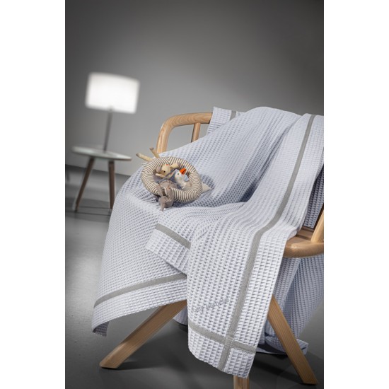 Βρεφική Κουβέρτα Πικέ Mood L.Blue 110x140 Υπνοδωμάτιο