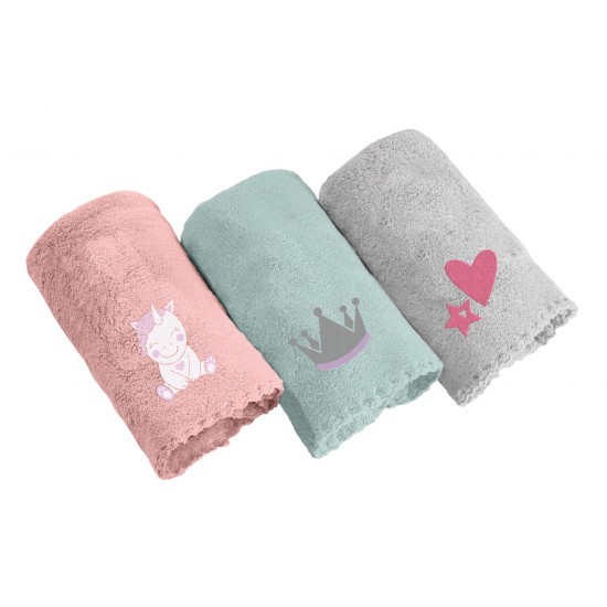 Πετσέτες BABY GIRL σετ 3τμχ (40x60) Βρεφικά - Παιδικά