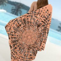 Πετσέτα Θαλάσσης Velour Printed 2302 Salmon 100x175