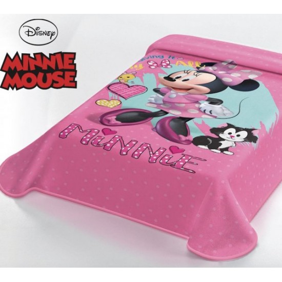 Κουβέρτα Βελουτέ Minnie Mouse Disney Βρεφικά - Παιδικά