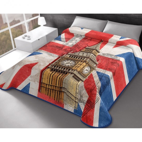 ΚΟΥΒΕΡΤΑ ΙΣΠΑΝΙΑΣ ΜΟΝΗ 160X220 BELPLA STER LONDON (328)