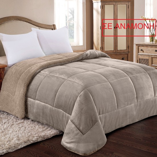 ΚΟΥΒΕΡΤΟΠΑΠΛΩΜΑ KING SIZE 240X260 ADAM HOME (805) TAUPE