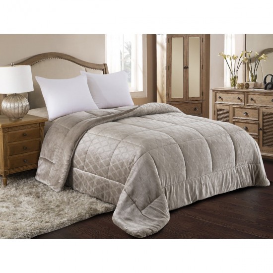 ΚΟΥΒΕΡΤΟΠΑΠΛΩΜΑ ΑΝΑΓΛΥΦΟ FLANNEL 160X240 (812) TAUPE