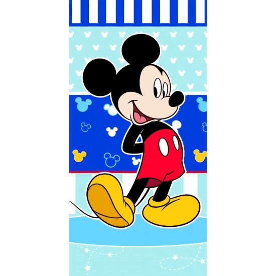 Πετσέτα Θαλάσσης Βαμβακερή Βελούδινη Mickey 320gsm