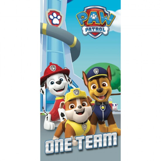 Πετσέτα Θαλάσσης Βαμβακερή Βελούδινη Paw Patrol 320gsm