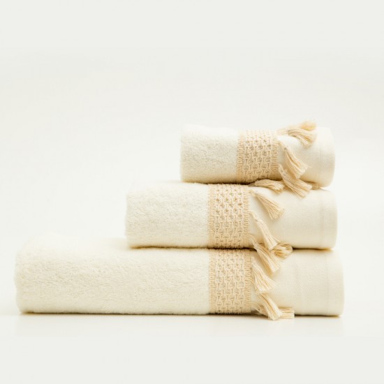 Πετσέτες Σετ 3ΤΜΧ Belle 70 x 140 / 50 x 90 / 30 x 50 cm Νυφική συλλογή