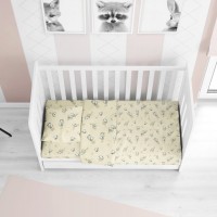 ΣΕΝΤΟΝΙΑ ΕΜΠΡΙΜΕ ΣΕΤ 3 τεμ bebe Birds 16 120Χ160 Ecru Flannel cotton 100%