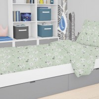 ΣΕΝΤΟΝΙΑ ΕΜΠΡΙΜΕ ΣΕΤ 3 τεμ kids Smile 80 160Χ240 Green Cotton 100%