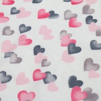 ΣΕΝΤΟΝΑΚΙ ΛΙΚΝΟΥ bebe Hearts 12 80X110 Grey-Pink Cotton 100%