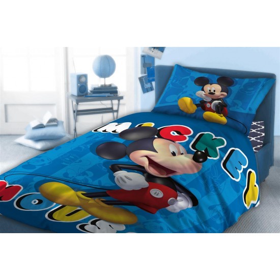 ΠΑΠΛΩΜΑΤΟΘΗΚΗ ΣΕΤ 2 τεμ DISNEY Cotton 100% 160Χ240 MICKEY 860 Digital Print