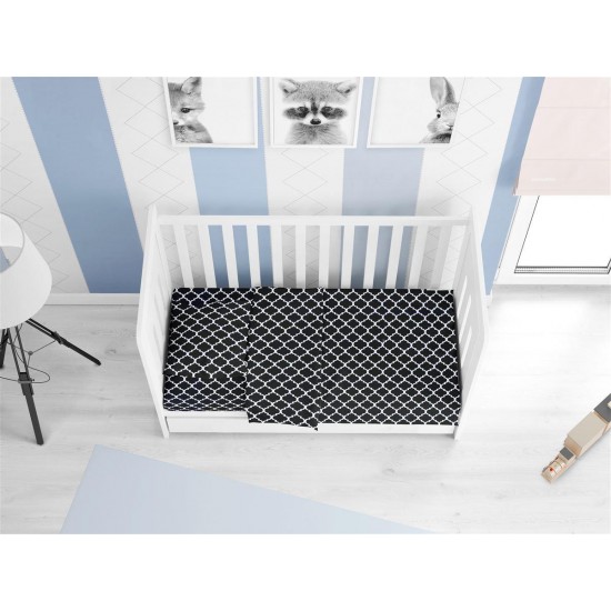 ΣΕΝΤΟΝΙΑ ΕΜΠΡΙΜΕ ΣΕΤ 3 τεμ bebe Windows 175 120Χ160 Dark blue-White Cotton 100%