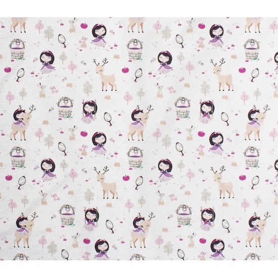 ΣΕΝΤΟΝΑΚΙ ΛΙΚΝΟΥ bebe Lily & Deer 179 80X110 White-Pink Cotton 100%