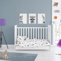 ΣΕΝΤΟΝΙΑ ΕΜΠΡΙΜΕ ΣΕΤ 3 τεμ bebe Space 188 120Χ160 White Cotton 100%