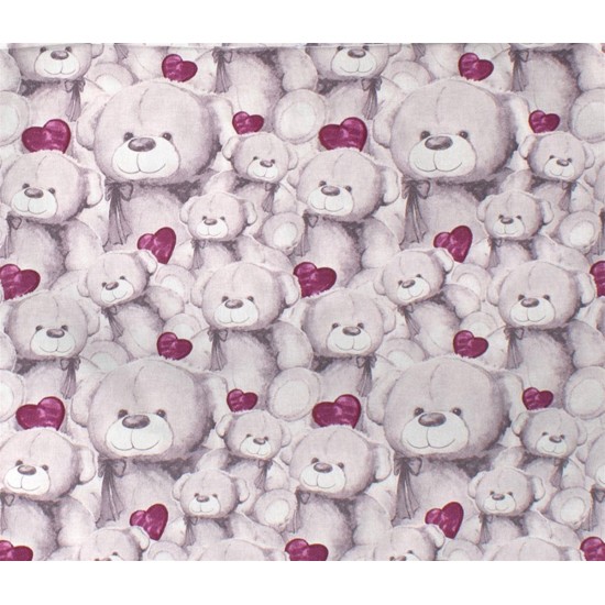 ΣΕΝΤΟΝΑΚΙ ΛΙΚΝΟΥ bebe Teddy Bear 536 80X110 Purple Cotton 100%