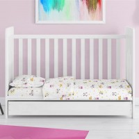 ΣΕΝΤΟΝΙΑ ΕΜΠΡΙΜΕ ΣΕΤ 3 τεμ bebe Sweet Dreams 553 120X160 White-Pink 100% Cotton