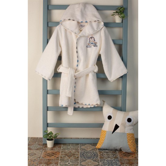 ΜΠΟΥΡΝΟΥΖΙ Με Κέντημα bebe Airplane 157 SIZE:02 Λευκό 100% Cotton