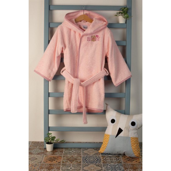 ΜΠΟΥΡΝΟΥΖΙ Με Κέντημα bebe Baby Bear 162 SIZE:02 Ροζ 100% Cotton