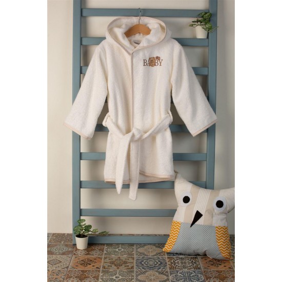 ΜΠΟΥΡΝΟΥΖΙ Με Κέντημα bebe Baby Bear 163 SIZE:04 Λευκό 100% Cotton