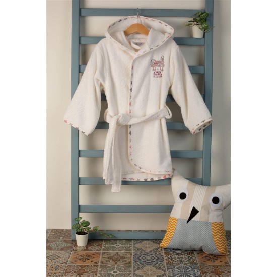 ΜΠΟΥΡΝΟΥΖΙ Με Κέντημα bebe Rabbit Girl 147 SIZE:02 Λευκό 100% Cotton