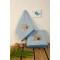 ΠΕΤΣΕΤΑ Με Κέντημα Σετ 2 τεμ bebe Star Bear 151 30X50,70X140 Σιελ 100% Cotton