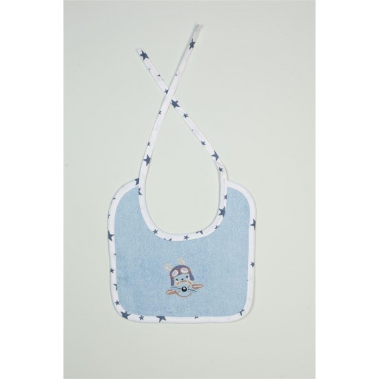 ΣΑΛΙΑΡΑ Με Κέντημα bebe Airplane 156 25X25 Σιελ 100% Cotton