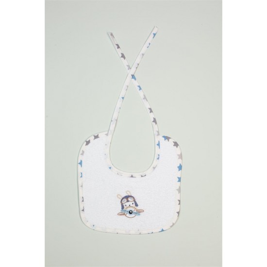 ΣΑΛΙΑΡΑ Με Κέντημα bebe Airplane 157 25X25 Λευκό 100% Cotton