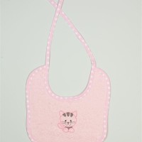 ΣΑΛΙΑΡΑ Με Κέντημα bebe Kitty 136 25X25 Ροζ 100% Cotton