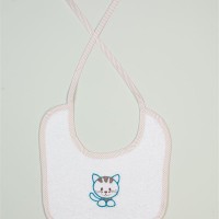 ΣΑΛΙΑΡΑ Με Κέντημα bebe Kitty 137 25X25 Λευκό 100% Cotton