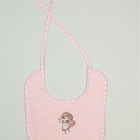 ΣΑΛΙΑΡΑ Με Κέντημα bebe Little Angel 141 25X25 Ροζ 100% Cotton