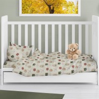 ΠΑΠΛΩΜΑΤΟΘΗΚΗ ΕΜΠΡΙΜΕ bebe Big Cats 27 120X160 Light Olive 100% Cotton Flannel