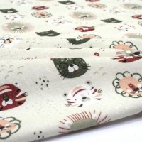 ΣΕΝΤΟΝΑΚΙ ΛΙΚΝΟΥ bebe Big Cats 27 80X110 Light Olive 100% Cotton Flannel