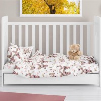 ΠΑΠΛΩΜΑΤΟΘΗΚΗ ΕΜΠΡΙΜΕ bebe Bunnies 30 120X160 White-Coral 100% Cotton Flannel