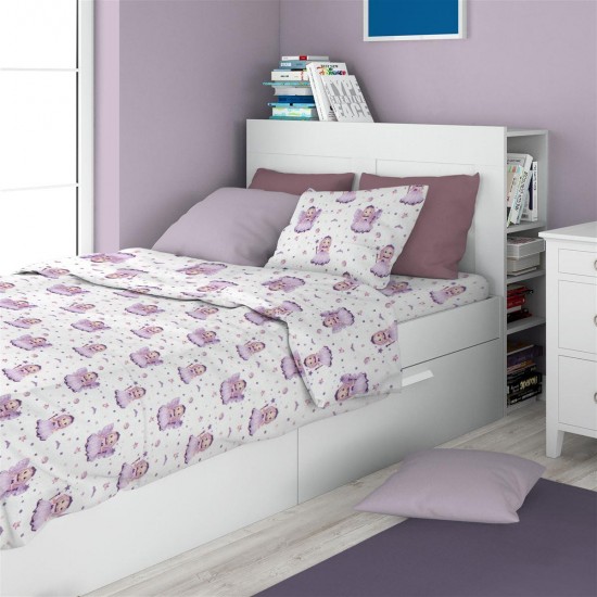 ΣΕΝΤΟΝΙΑ ΕΜΠΡΙΜΕ ΣΕΤ 3 τεμ kids Fairy 86 160X240 White-Lilac 100% Cotton Flannel