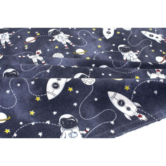 ΠΑΝΑ ΦΑΝΕΛΑ bebe Galaxy Travel 90 80X80 Blue 100% Cotton Flannel