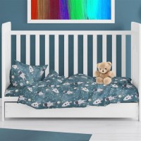 ΠΑΠΛΩΜΑΤΟΘΗΚΗ ΕΜΠΡΙΜΕ bebe Galaxy Travel 91 120X160 Petrol 100% Cotton Flannel