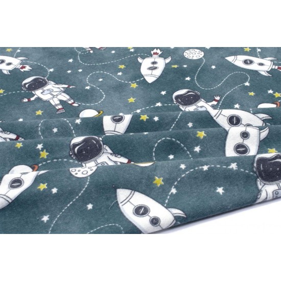 ΣΕΝΤΟΝΑΚΙ ΛΙΚΝΟΥ bebe Galaxy Travel 91 80X110 Petrol 100% Cotton Flannel