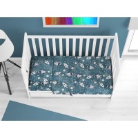 ΣΕΝΤΟΝΙΑ ΕΜΠΡΙΜΕ ΣΕΤ 3 τεμ bebe Galaxy Travel 91 120X160 Petrol 100% Cotton Flannel