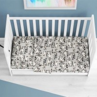 ΣΕΝΤΟΝΙΑ ΕΜΠΡΙΜΕ ΣΕΤ 3 τεμ bebe Panda Bear 96 120X160 Grey 100% Cotton Flannel