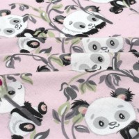 ΣΕΝΤΟΝΑΚΙ ΛΙΚΝΟΥ bebe Panda Bear 97 80X110 Pink 100% Cotton Flannel