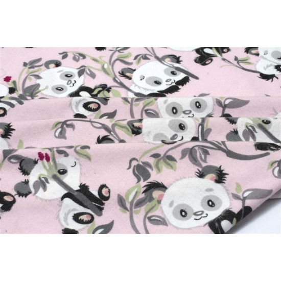 ΣΕΝΤΟΝΑΚΙ ΛΙΚΝΟΥ bebe Panda Bear 97 80X110 Pink 100% Cotton Flannel