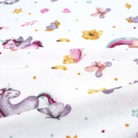 ΣΕΝΤΟΝΑΚΙ ΛΙΚΝΟΥ bebe Unicorn 105 80X110 White 100% Cotton Flannel