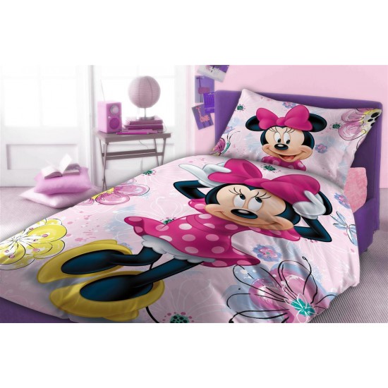 Παπλωματοθήκη Σετ 2 τεμ Disney Home Minnie 850 160X240 Pink 100% Cotton