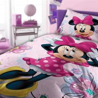 Σεντόνια Σετ 2 τεμ Disney Home Minnie 852 160X240 Pink 100% Cotton