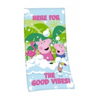 Πετσέτα Θαλάσσης Quick Dry Hasbro Peppa Pig 12 70X140 Digital Print Green 100% Microfiber