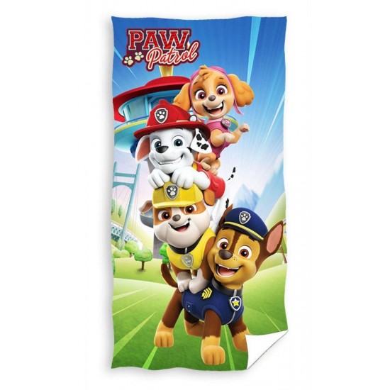 Πετσέτα Θαλάσσης Quick Dry Nickelodeon Paw Patrol 20 70X140 Digital Print Sky Blue 100% Microfiber