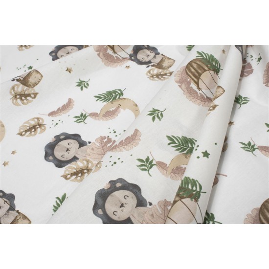 Σεντονάκι Λίκνου bebe Lion 532 80X110 Beige 100% Cotton