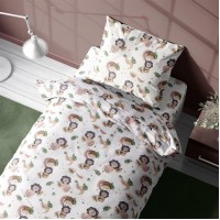 Σεντόνια Εμπριμέ Σετ 3 τεμ kids Lion 532 160X240 Beige 100% Cotton