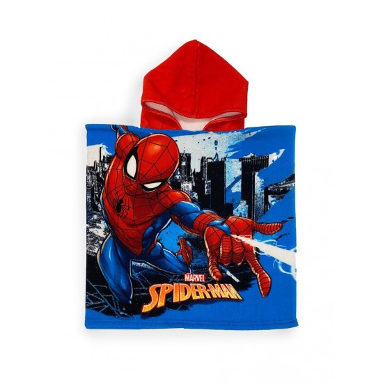 Πόντσο Θαλάσσης Quick Dry Marvel Spider-Man 17 50X100 Sky Blue 100% Microfiber